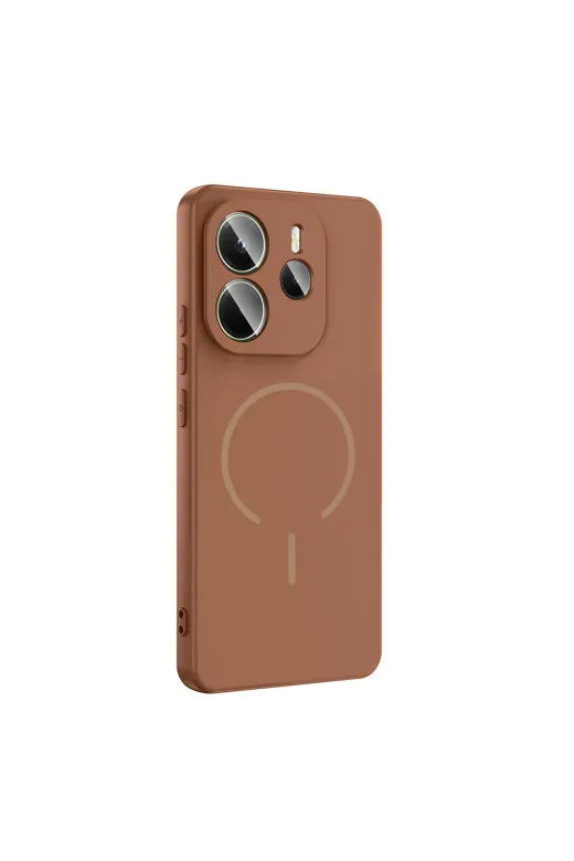 Techaks T40536-TCHS Redmi Note 14 4G Kılıf M-Safe Şarj Özellikli Tchs Meta Kapak - Titanyum-Gri