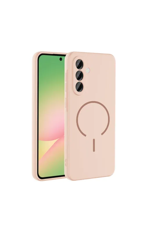 Techaks T40557-TCHS Galaxy A56 Kılıf M-Safe Şarj Özellikli Tchs Meta Kapak - Lacivert