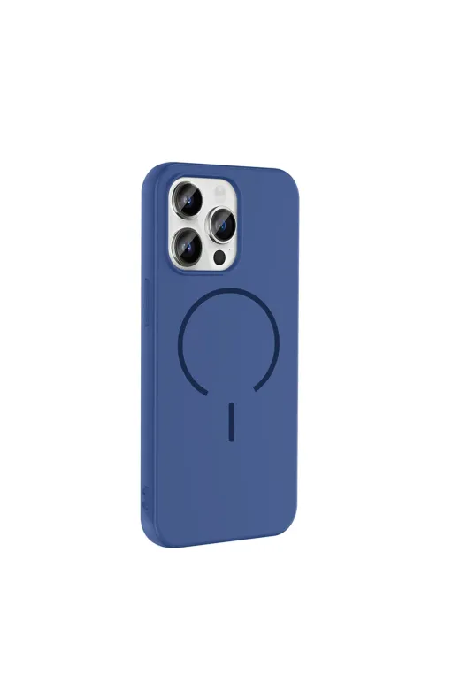 Techaks T40566-TCHS Iphone 14 Pro Max Kılıf M-Safe Şarj Özellikli Tchs Meta Kapak - Rose Pembe