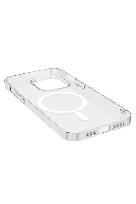 Techaks T40679-TCHS Iphone 14 Pro Max Kamera Korumalı M-Safe Şarj Özellikli Şeffaf Tchs London Silikon Kapak - Şeffaf