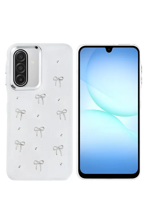Techaks T40777-TCHS Galaxy A17 Kılıf Airbag Tasarımlı Simli Şeffaf Tchs Kutup Kapak - Fiyonk