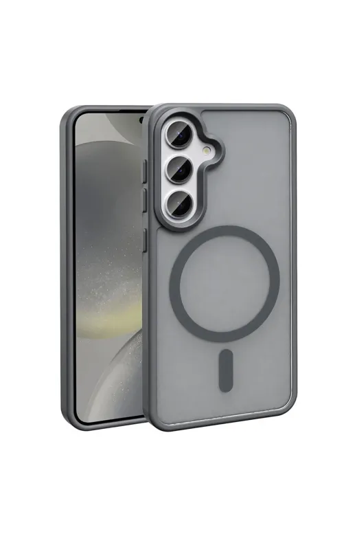 Techaks T40841-TCHS Galaxy S26 Plus Kılıf M-Safe Şarj Özellikli Mat Arka Yüzey Zore Sio Kapak - Siyah