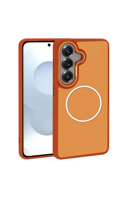 Techaks T40960-TCHS Galaxy S26 Plus Kılıf M-Safe Şarj Özellikli Metal Kamera Çerçeveli Tchs Sanremo Silikon Kapak - Turu