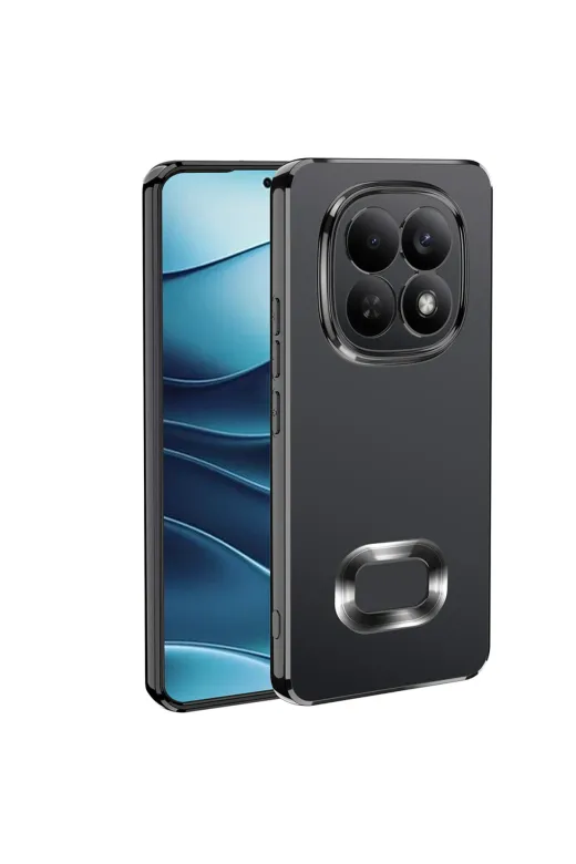 Techaks T41304-TCHS Redmi Note 15 Pro Plus Kılıf Kamera Korumalı Logo Gösteren Tchs Omega Kapak - Siyah
