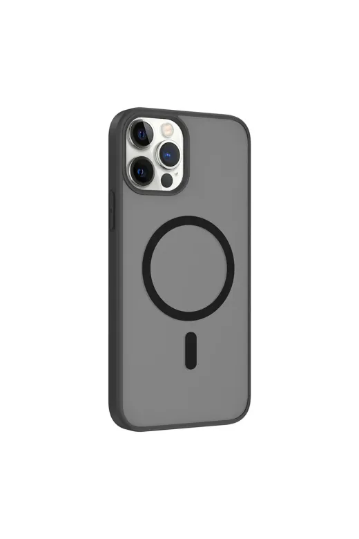 Techaks T41329-TCHS Iphone 11 Pro Max Kılıf M-Safe Şarj Özellikli Tchs Babet Kapak - Siyah