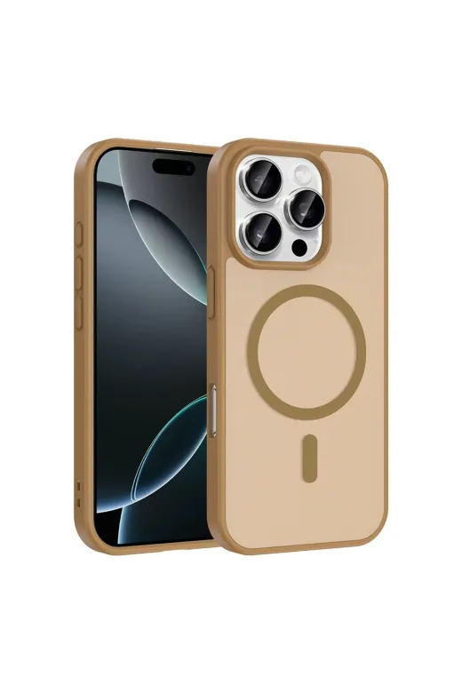 Techaks T41344-TCHS Iphone 16 Pro Max Kılıf M-Safe Şarj Özellikli Tchs Babet Kapak - Derin Mor