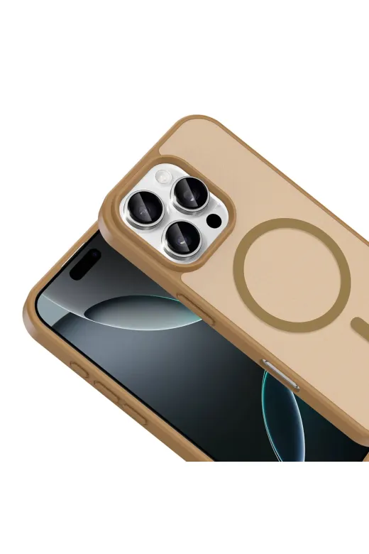 Techaks T41344-TCHS Iphone 16 Pro Max Kılıf M-Safe Şarj Özellikli Tchs Babet Kapak - Derin Mor