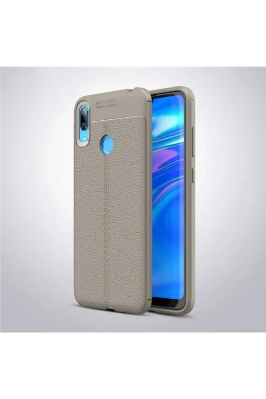 Techaks T7681-TCHS Huawei Y7 Prime 2019 Kılıf Zore Niss Silikon Kapak - Siyah