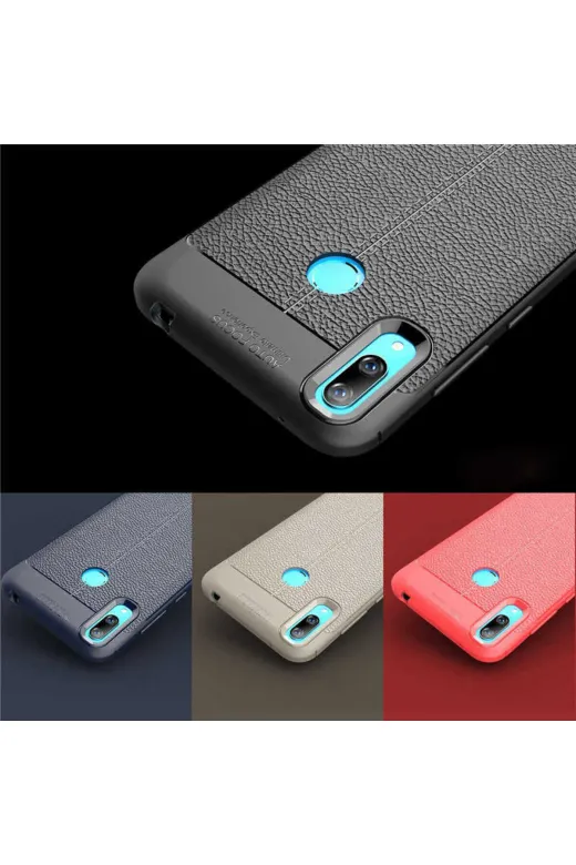 Techaks T7681-TCHS Huawei Y7 Prime 2019 Kılıf Zore Niss Silikon Kapak - Siyah