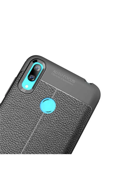 Techaks T7681-TCHS Huawei Y7 Prime 2019 Kılıf Zore Niss Silikon Kapak - Siyah