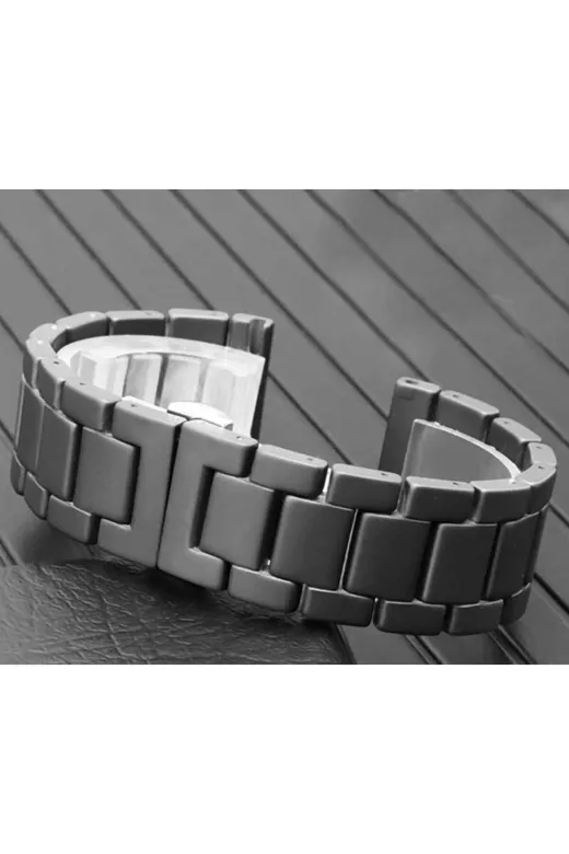 Techaks TCHS-13674 Watch 42Mm Mat Seramik Metal Zore Kordon-Siyah