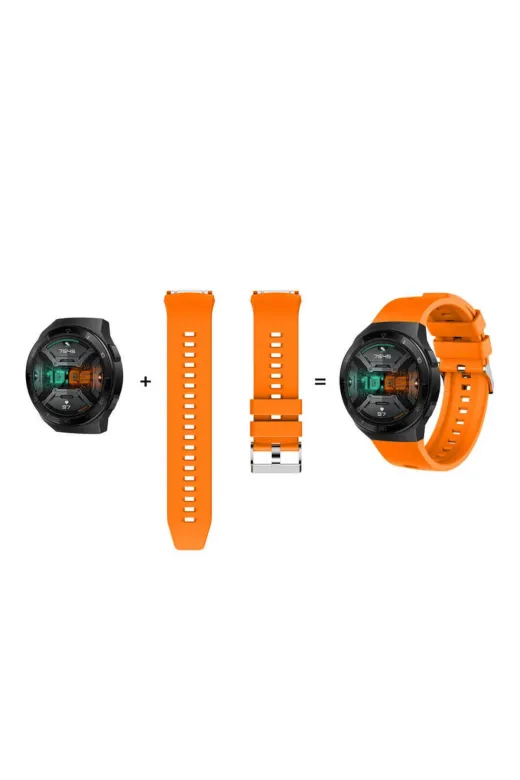 Techaks TCHS-14895 Huawei Gt 2E Krd-26 Uyumlu Zore Kordon-Sarı