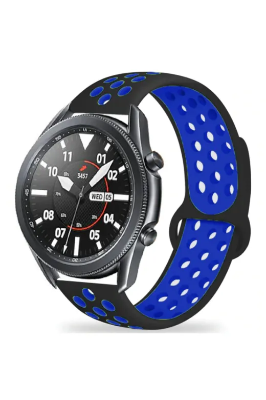 Techaks TCHS-15370 Huawei Honor Magic 2 46 Mm Krd-02 Uyumlu Zore Kordon-Siyah-Mavi