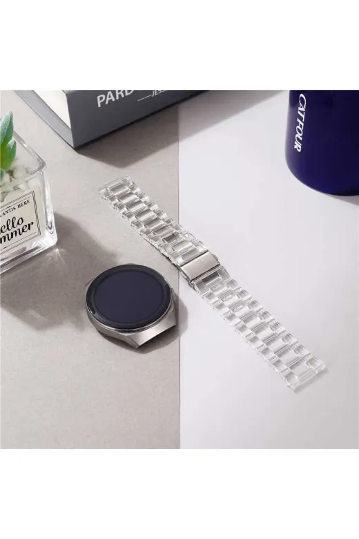 Techaks TCHS-15766 Galaxy Watch Active 2 44Mm Uyumlu Krd-27 20Mm Zore Kordon-Sarı