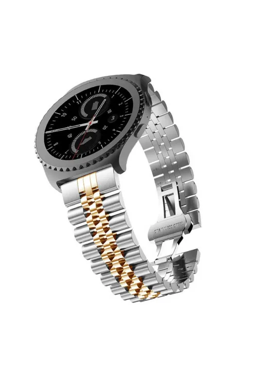 Techaks TCHS-16333 Galaxy Watch Active 2 40Mm Uyumlu Krd-36 20Mm Metal Zore Kordon-Gold