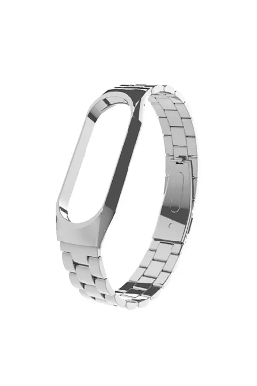 Techaks TCHS-16832 Xiaomi Mi Band 6 Uyumlu Krd-04 Metal Zore Kordon-Kırmızı