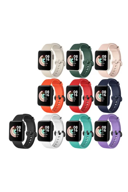 Techaks TCHS-16979 Xiaomi Redmi Watch (Mi Watch Lite) Uyumlu Klasik Zore Kordon-Turuncu