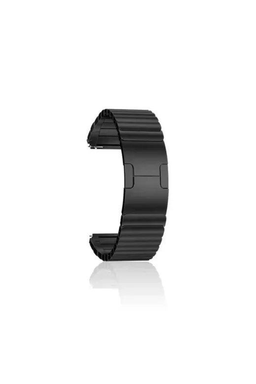 Techaks TCHS-17537 Galaxy Watch 46Mm Uyumlu Krd-35 22Mm Metal Zore Kordon-Siyah