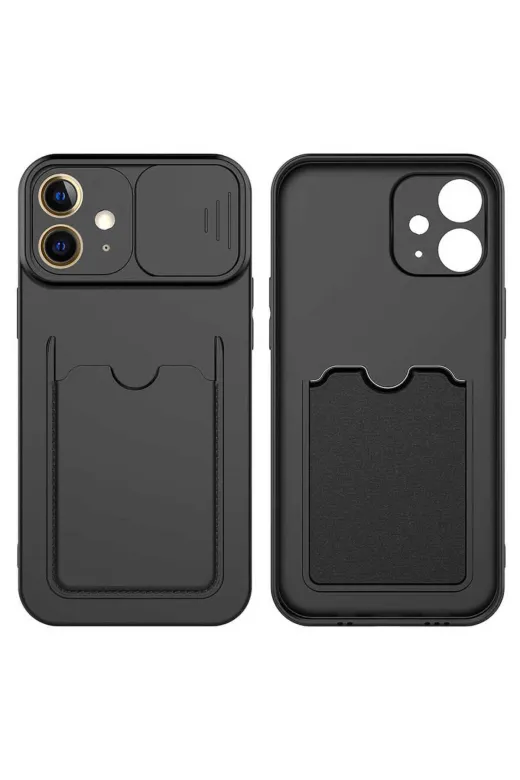 Techaks TCHS-17618 Iphone 12 Uyumlu  Kartix Kılıf-Koyu Mor
