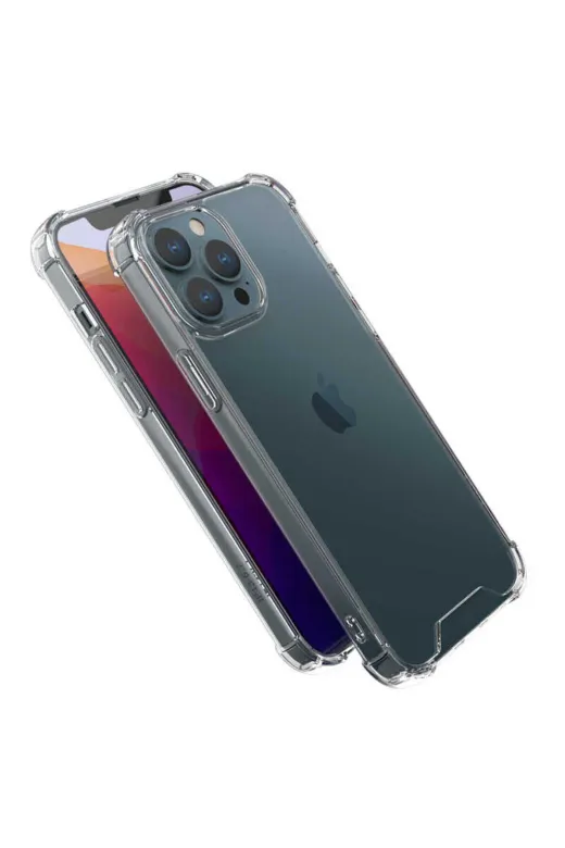 Techaks TCHS-18526 Iphone 13 Pro Max Uyumlu Zore Kamera Korumalı Nitro Anti Shock Silikon-Renksiz