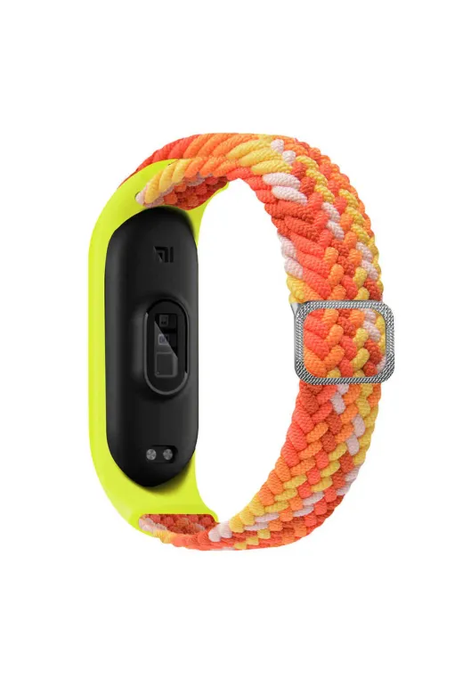 Techaks TCHS-18937 Xiaomi Mi Band 6 Uyumlu Krd-49 Örgü Zore Kordon-Fenjianbai