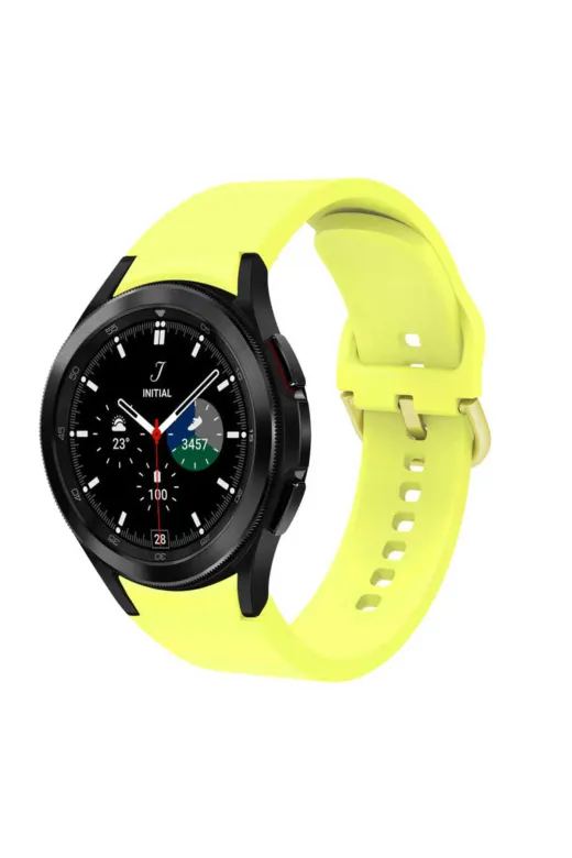Techaks TCHS-19022 Galaxy Watch 4 Classic 42Mm Krd-50 Uyumlu Zore Kordon-Sarı