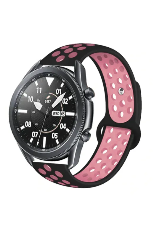 Techaks TCHS-21141 Huawei Watch Gt 3 46Mm Krd-02 Uyumlu Zore Kordon-Siyah-Rose Gold