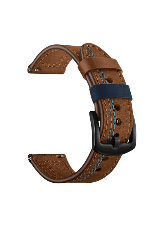 Techaks TCHS-21149 Huawei Watch Gt 3 46Mm Uyumlu Krd-19 Deri Zore Kordon-Siyah