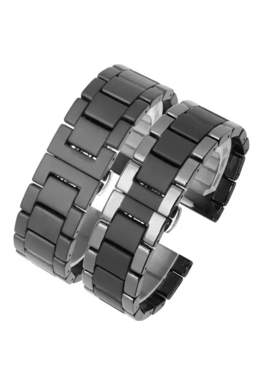 Techaks TCHS-21165 Huawei Watch Gt 3 42Mm Mat Seramik Metal Zore Kordon-Parlak Siyah