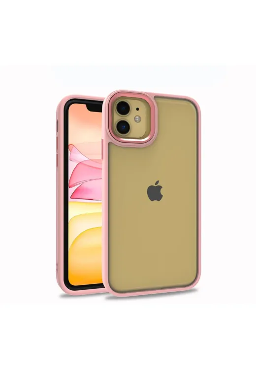 Techaks TCHS-21762 Iphone 11 Uyumlu Zore Flora Kılıf-Rose Gold