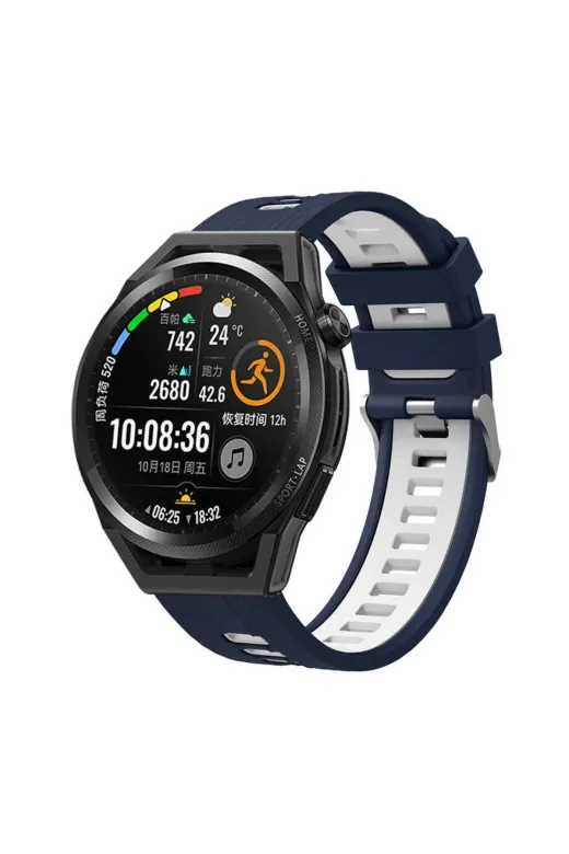 Techaks TCHS-21803 Huawei Watch Gt 3 46Mm Krd-55 Uyumlu Zore Kordon-Lacivert