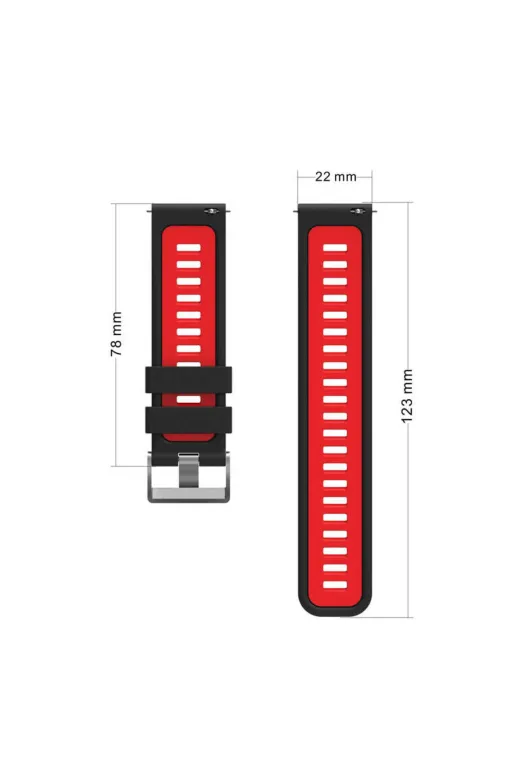 Techaks TCHS-21807 Gear S2 Krd-55 Uyumlu Zore Kordon-Siyah-Gri