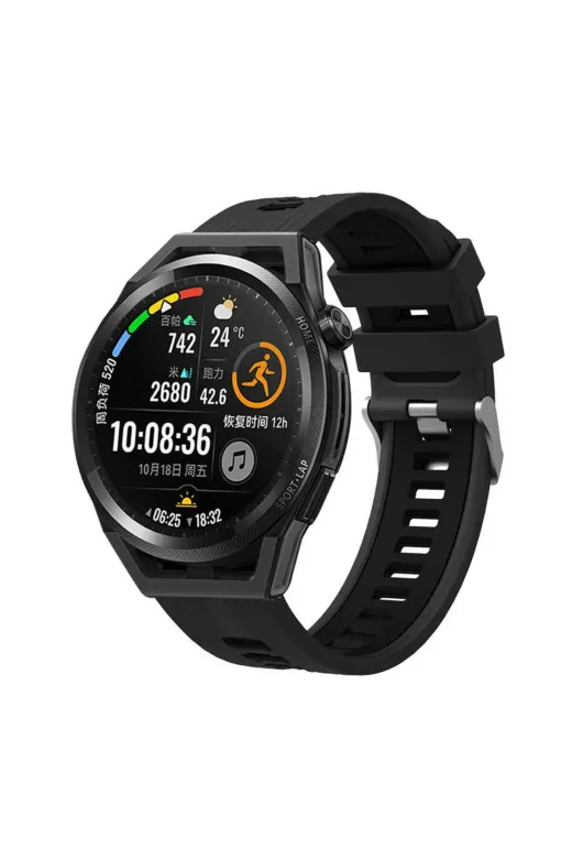 Techaks TCHS-21808 Galaxy Watch Active 2 44Mm Krd-55 Uyumlu Zore Kordon-Siyah
