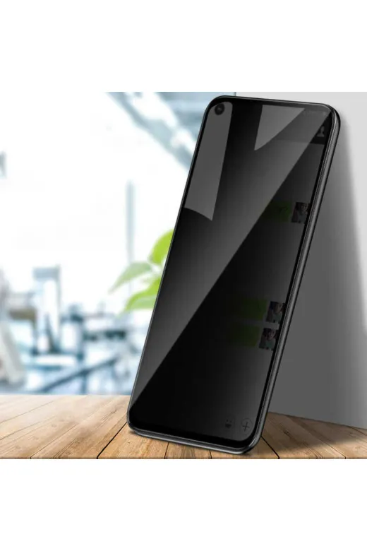 Techaks TCHS-22948 Oppo A96 4G Uyumlu Davin 5D Privacy Cam Zore Ekran Koruyucu