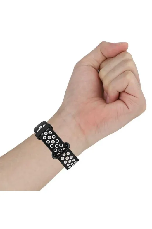 Techaks TCHS-23527 Xiaomi Redmi Watch 2 Lite Krd-02 Uyumlu Zore Kordon-Siyah-Kırmızı