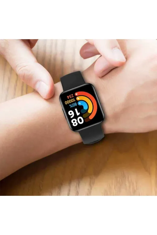 Techaks TCHS-23528 Xiaomi Redmi Watch 2 Lite Uyumlu Klasik Zore Kordon-Kırmızı