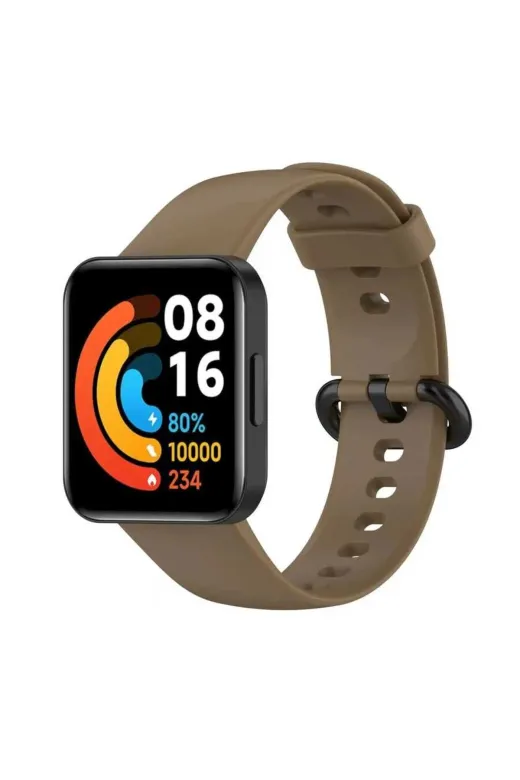 Techaks TCHS-23528 Xiaomi Redmi Watch 2 Lite Uyumlu Klasik Zore Kordon-Kahverengi