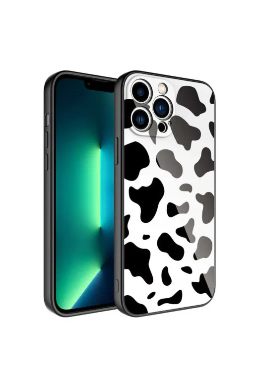 Techaks TCHS-23677 Iphone 13 Pro Max Uyumlu Kamera Korumalı Desenli Sert Silikon Zore Epoksi Kılıf-No7