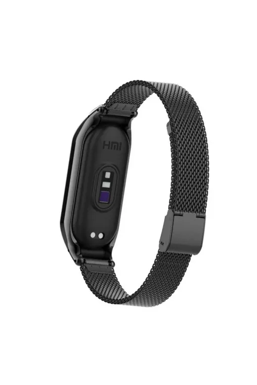 Techaks TCHS-23886 Xiaomi Mi Band 7 Uyumlu Krd-06 Metal Zore Kordon-Gold