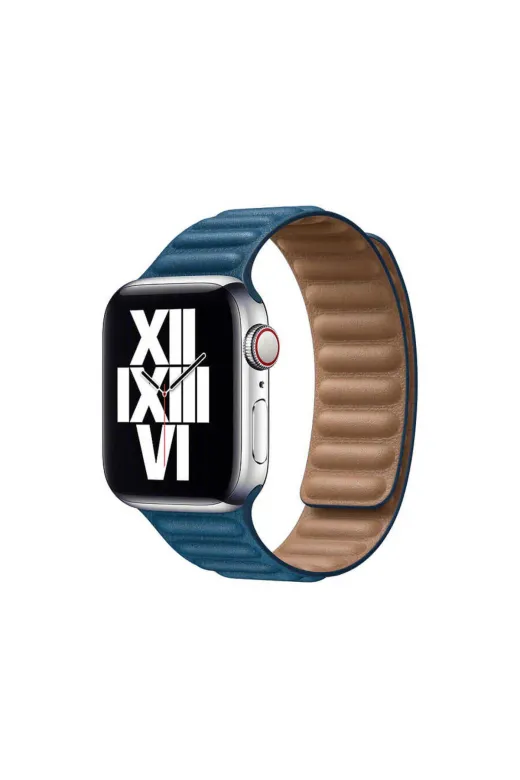 Techaks TCHS-24564 Watch Ultra 49Mm Kordon Uyumlu Krd-34 Deri Strap Kayış Clo- Mavi