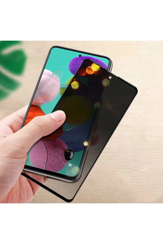 Techaks TCHS-24754 Xiaomi Poco M5S Uyumlu Davin 5D Privacy Cam Zore Ekran Koruyucu