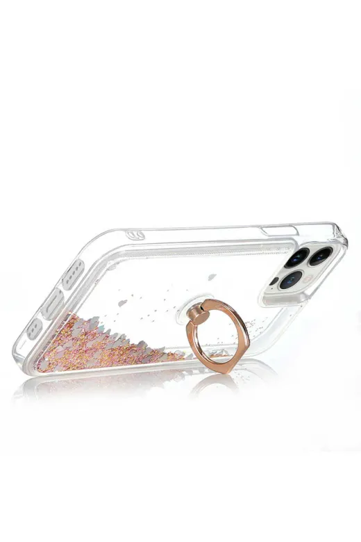 Techaks TCHS-24937 Iphone 14 Pro Uyumlu Zore Milce Kılıf-Gold