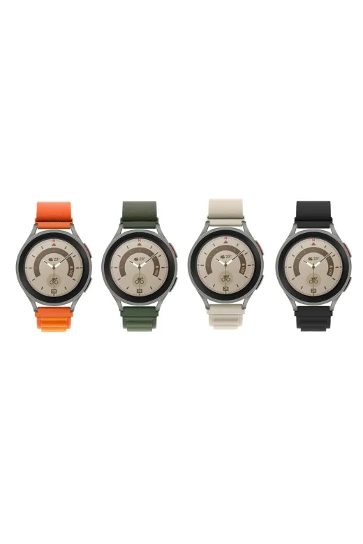 Techaks TCHS-25070 Gear S3 (22Mm) Uyumlu Krd-74 22Mm Hasır Zore Kordon-Beyaz