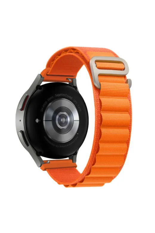 Techaks TCHS-25076 Huawei Gt2 46Mm Uyumlu Krd-74 22Mm Hasır Zore Kordon-Turuncu