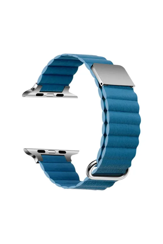 Techaks TCHS-25621 Watch 42Mm Uyumlu Krd-78 Pu Deri Kordon Strap Kayış Clo- Mavi