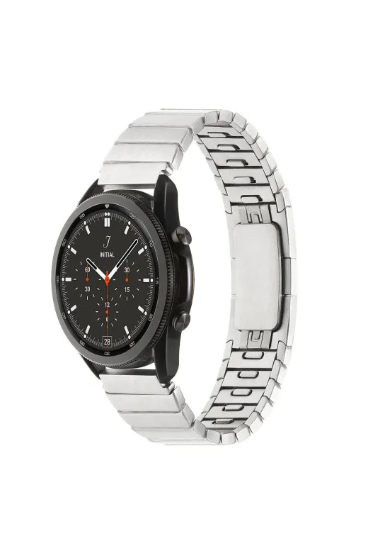 Techaks TCHS-26631 Galaxy Watch 46Mm Uyumlu Krd-82 22Mm Metal Zore Kordon-Gümüş