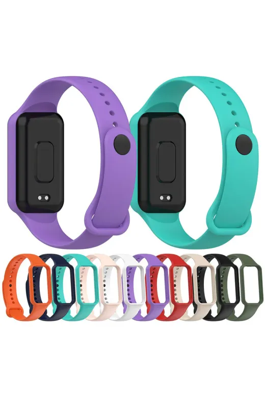 Techaks TCHS-27007 Xiaomi Amazfit Band 7 Uyumlu Krd-87 Uyumlu Zore Kordon-Turkuaz