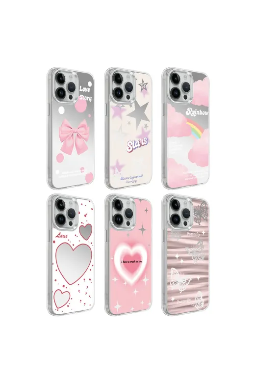 Techaks TCHS-27174 Iphone 14 Pro Max Uyumlu Aihttgli Parlak Tasarımlı Zore Mimbo Kılıf-No6