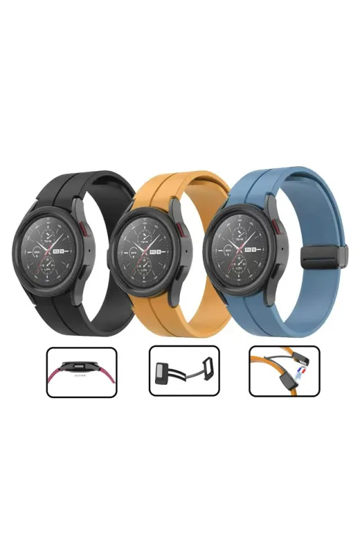 Techaks TCHS-27317 Galaxy Watch 4 40Mm Uyumlu Krd-84 Uyumlu Zore Kordon-Siyah