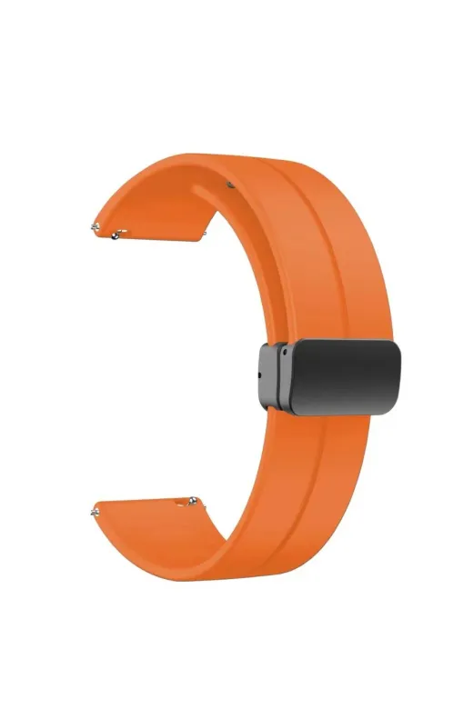 Techaks TCHS-27618 Galaxy Watch 42Mm Krd-84 20Mm Uyumlu Zore Kordon-Koyu Turuncu